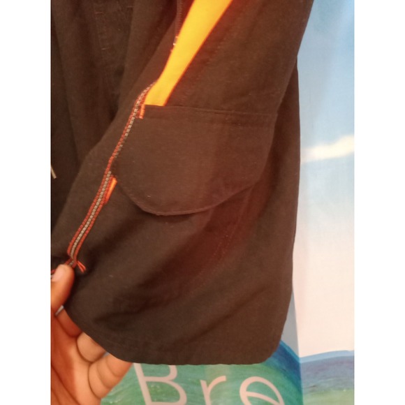 Nike Shorts Mens Medium Athletic Basketball Black Orange Swoosh Gym Workout B19 - Picture 3 of 6